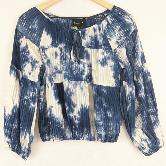 Line & Dot | tie dye cropped peasant blouse | S - Picture 3 of 10